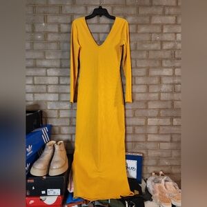 Nwot Yellow Long Sleeve Dress